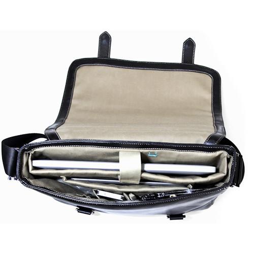 Jill-E Designs Bennett Leather Messenger Bag for 15" Laptop