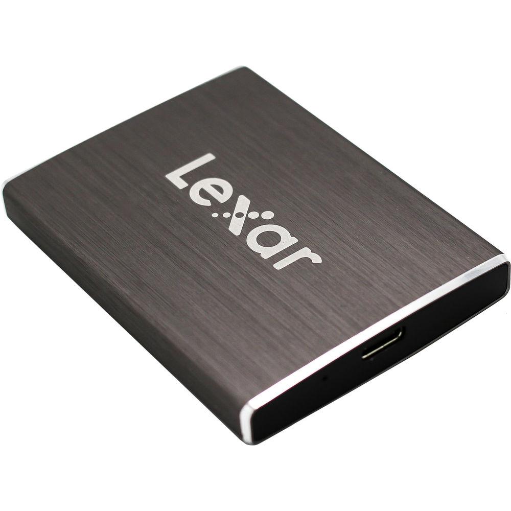 Lexar 512GB SL100 USB 3.1 Portable Solid-State Drive, Lexar, 512GB, SL100, USB, 3.1, Portable, Solid-State, Drive