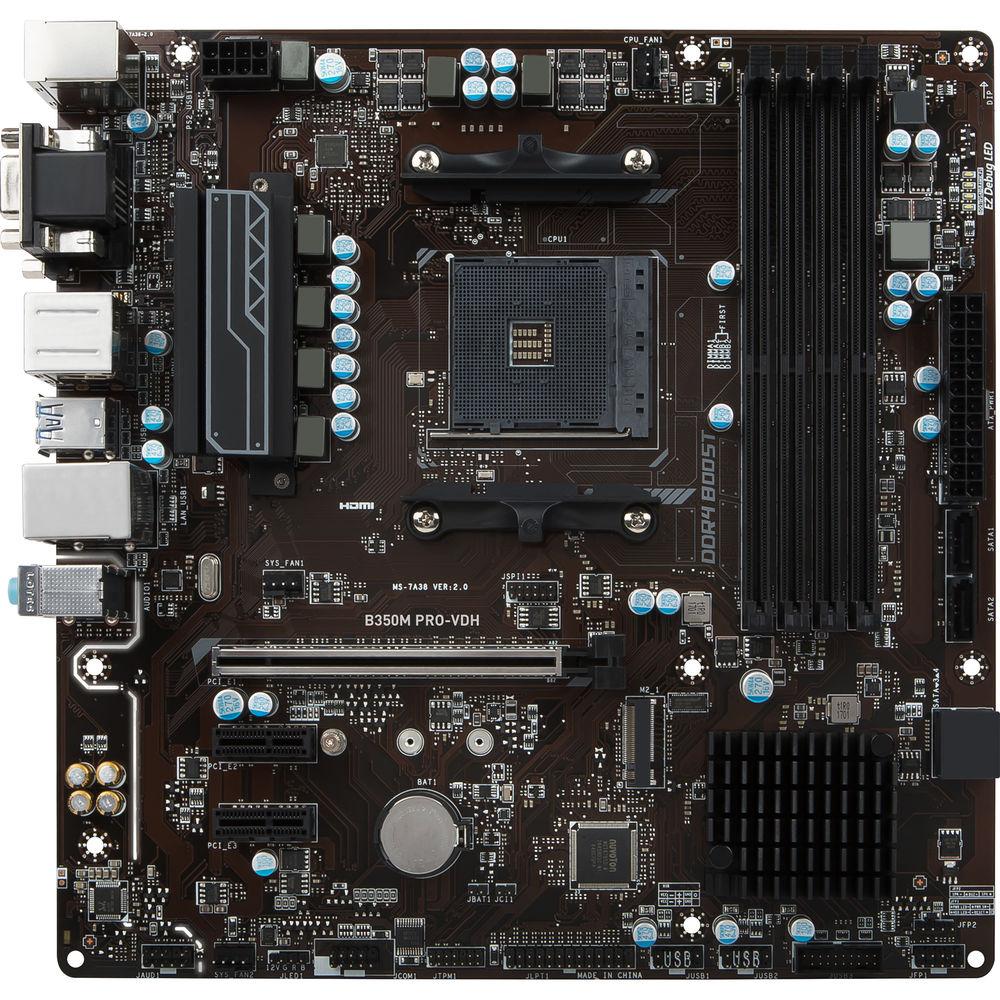 MSI B350M Pro-VDH AM4 Micro-ATX Motherboard