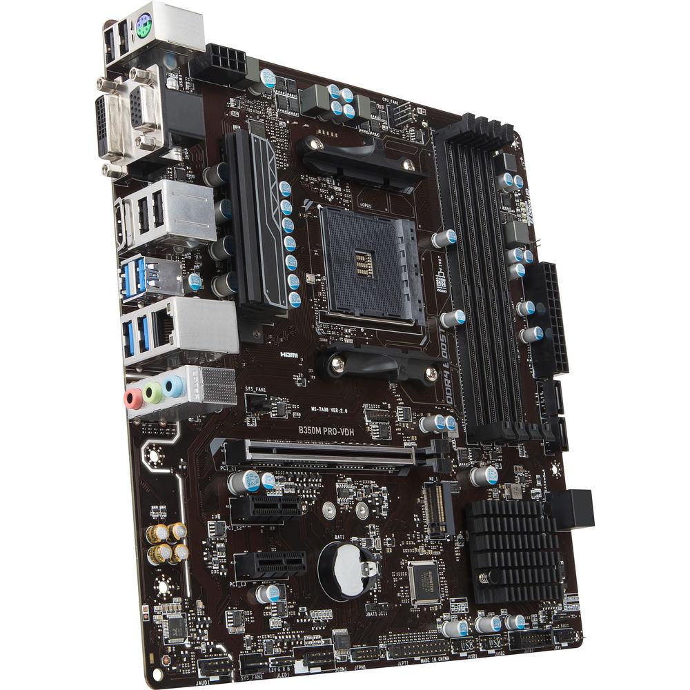 MSI B350M Pro-VDH AM4 Micro-ATX Motherboard