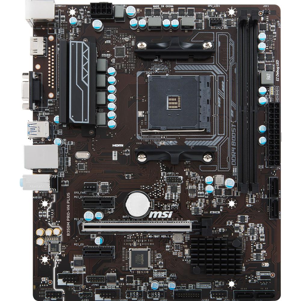 MSI B350M PRO-VH PLUS AM4 Micro-ATX Motherboard