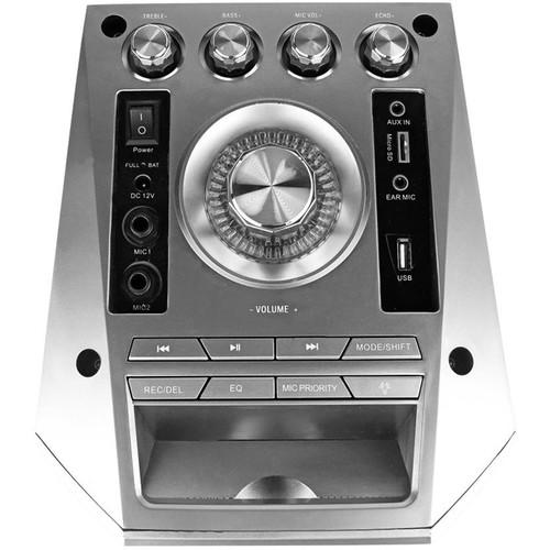 Pyle Pro Bluetooth Active PA Speaker with Portable Karaoke Stereo Cabinet