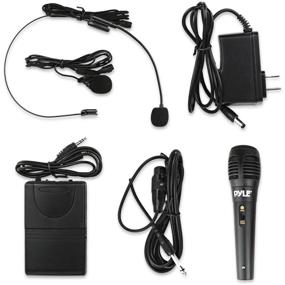 Pyle Pro Bluetooth Active PA Speaker with Portable Karaoke Stereo Cabinet