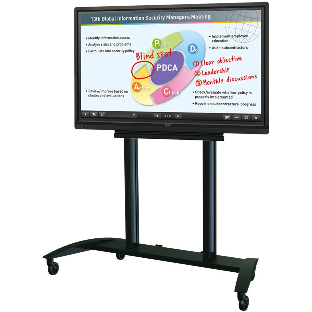 Sharp 60" AQUOS BOARD Bundle with Shuttle PC and Rolling Floor Stand