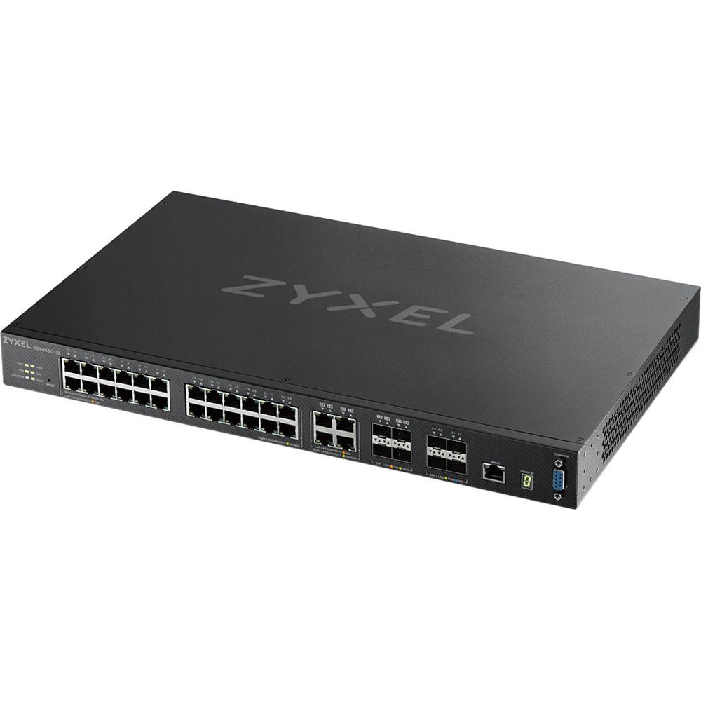 ZyXEL 32-Port AC GbE Layer 3 Managed Ethernet Switch with Four 10 GbE SFP and Four GbE SFP RJ45 Combo Ports