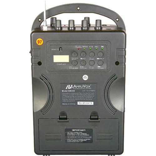 AmpliVox Sound Systems SWB245 Power Pod PA Media Package Portable All-In-One PA System with Three Microphones and Bluetooth Audio Receiver, AmpliVox, Sound, Systems, SWB245, Power, Pod, PA, Media, Package, Portable, All-In-One, PA, System, with, Three, Microphones, Bluetooth, Audio, Receiver