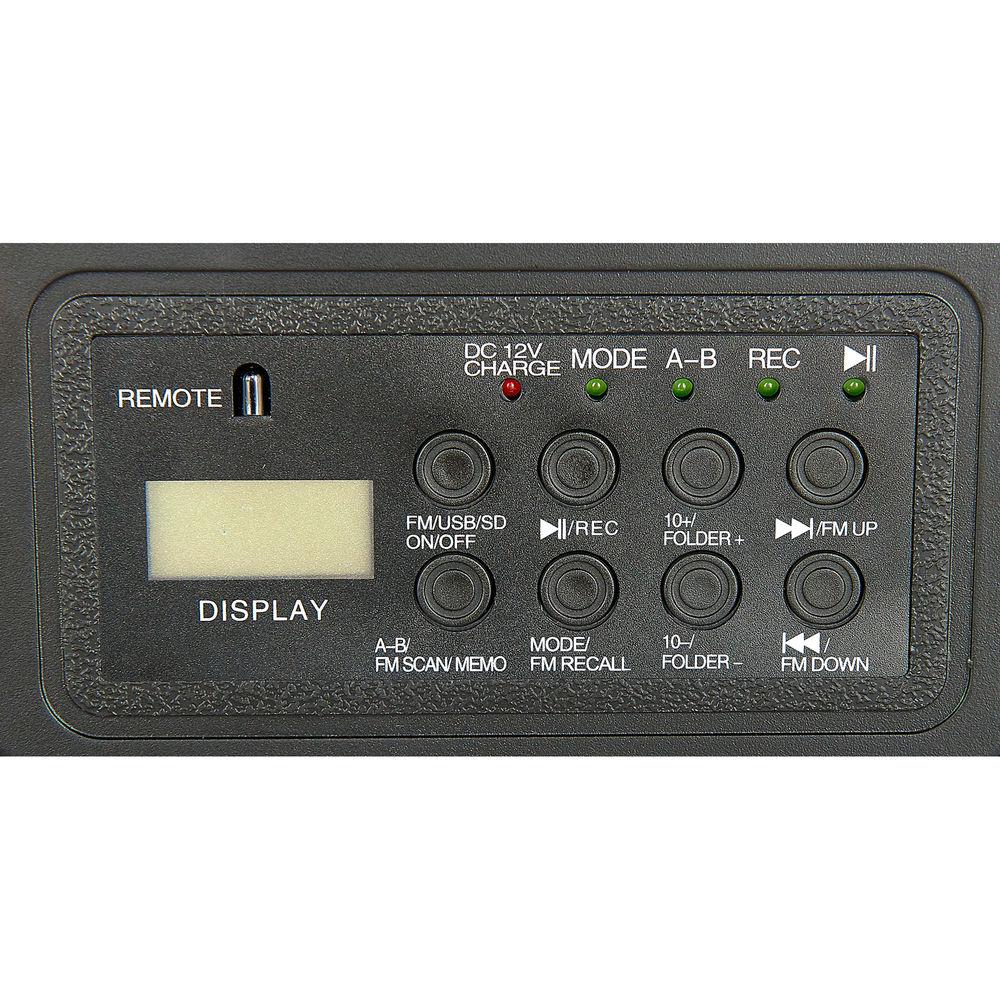 AmpliVox Sound Systems SWB245 Power Pod PA Media Package Portable All-In-One PA System with Three Microphones and Bluetooth Audio Receiver