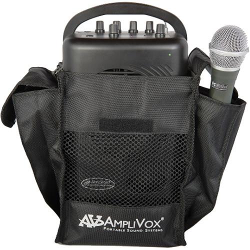 AmpliVox Sound Systems SWB245 Power Pod PA Media Package Portable All-In-One PA System with Three Microphones and Bluetooth Audio Receiver