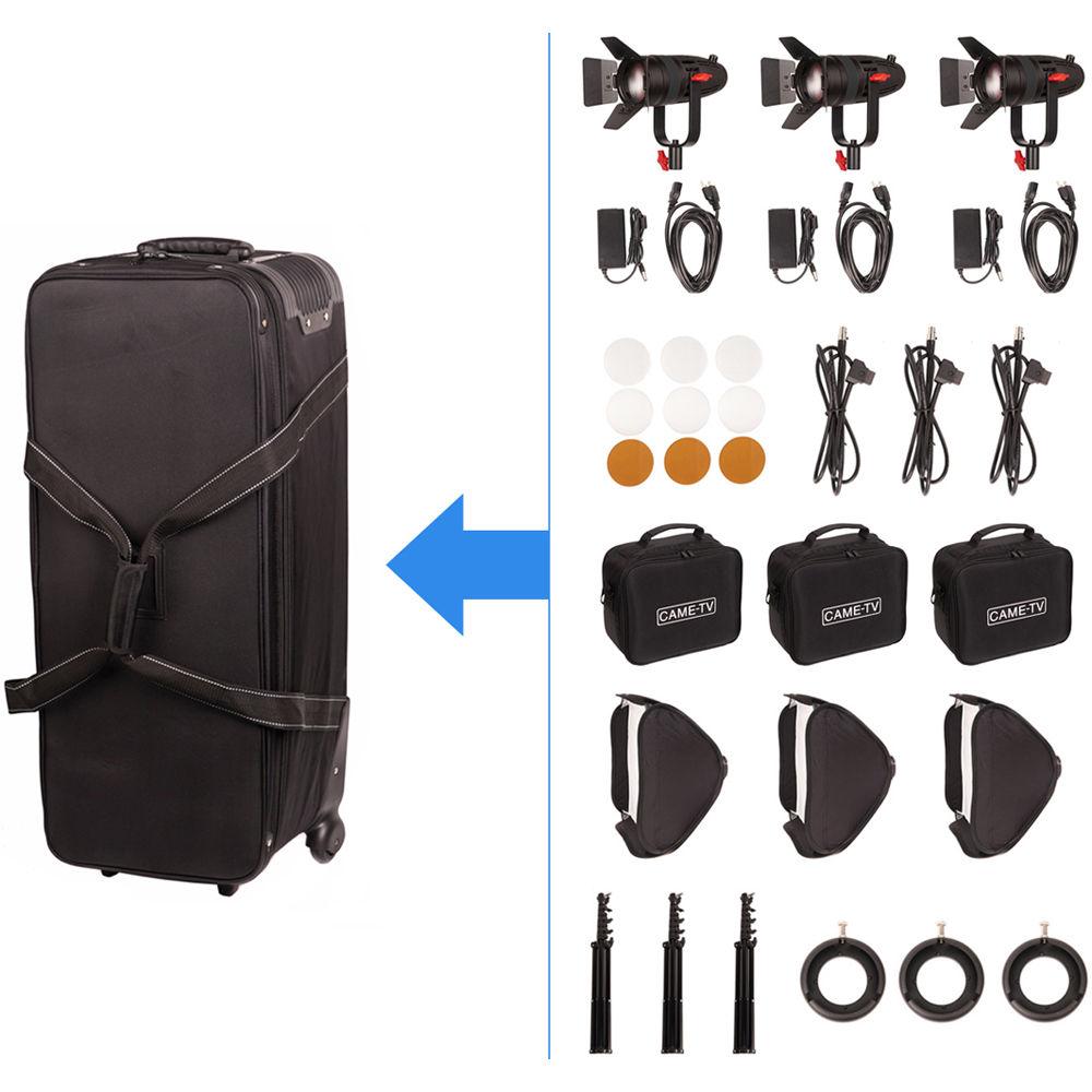 CAME-TV Boltzen 30W Fresnel Fanless Focusable LED Daylight 3-Light Kit