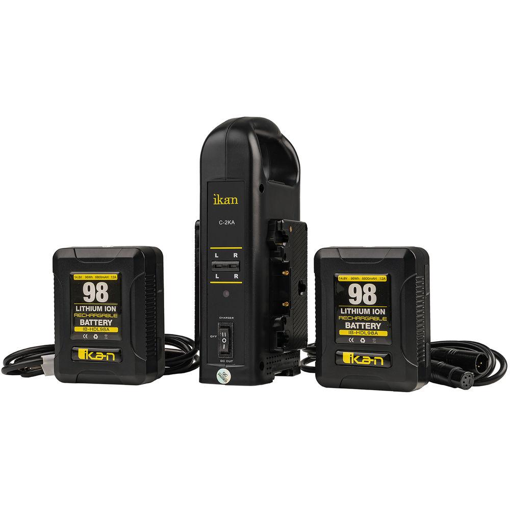 ikan Dual Charger and 2 x 98Wh Battery Kit