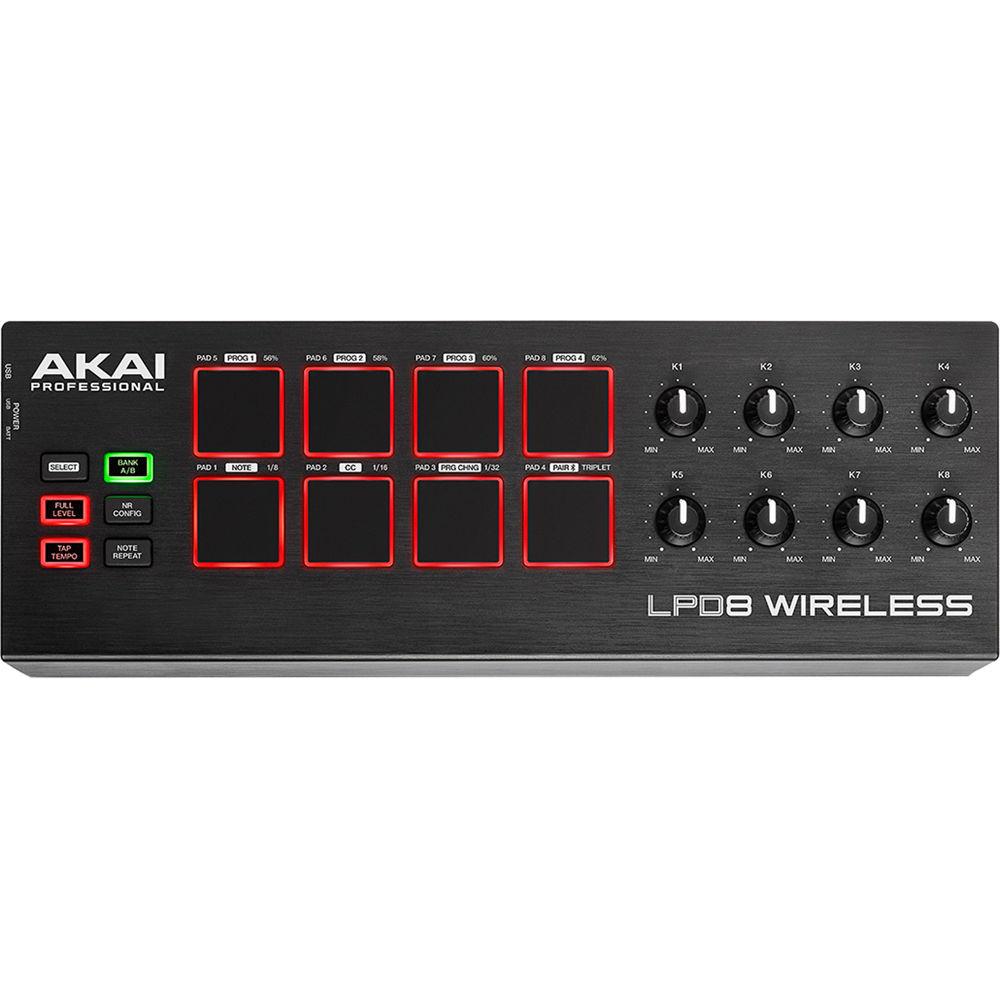 Akai Professional LPD8 Wireless - Bluetooth MIDI Pad Controller, Akai, Professional, LPD8, Wireless, Bluetooth, MIDI, Pad, Controller
