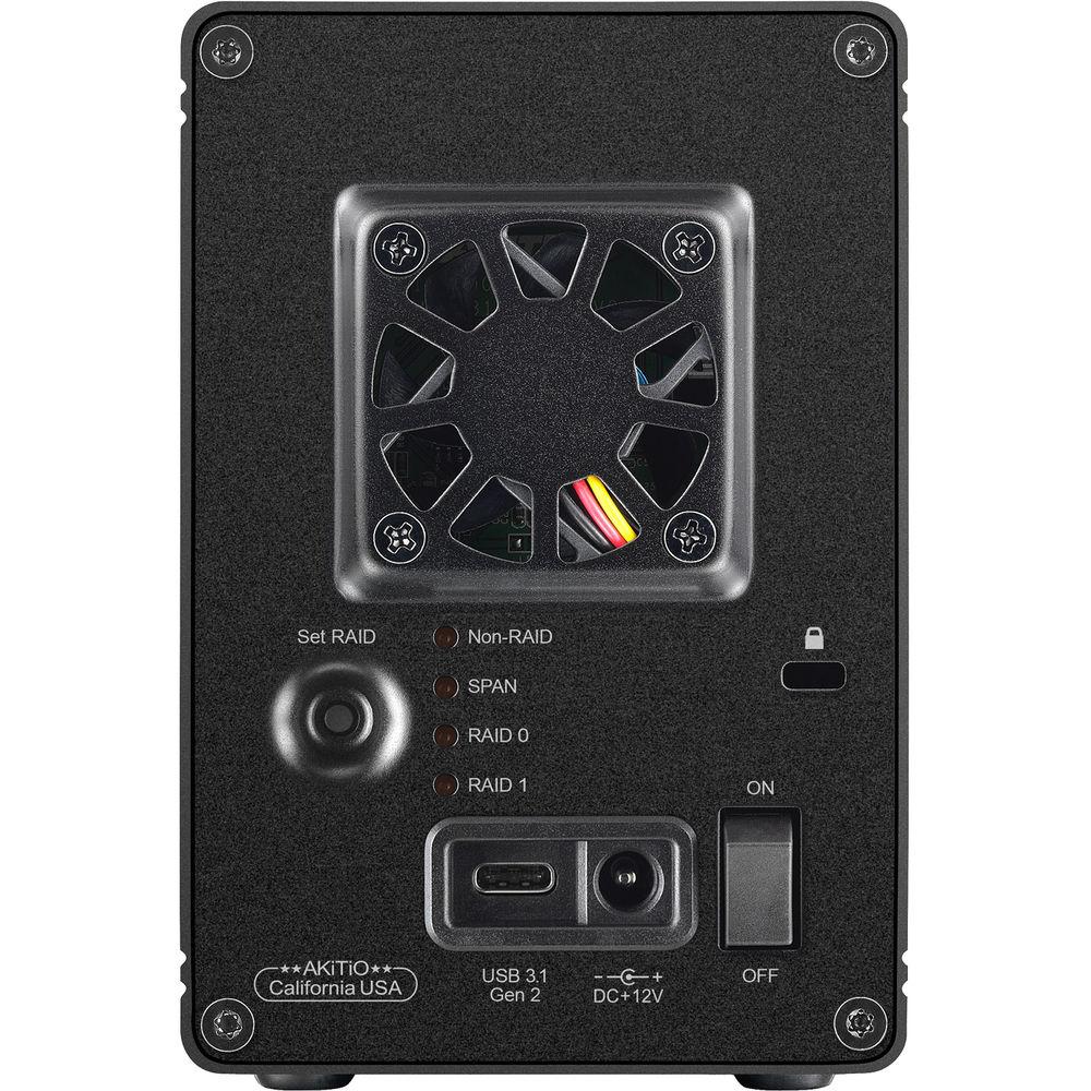 Akitio NT2 U3.1C 2-Bay USB 3.1 Gen 2 Type-C RAID Enclosure