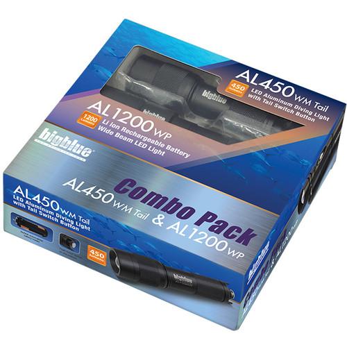 Bigblue AL450WMT Wide and AL1200WP Wide LED Dive Light Combo Pack