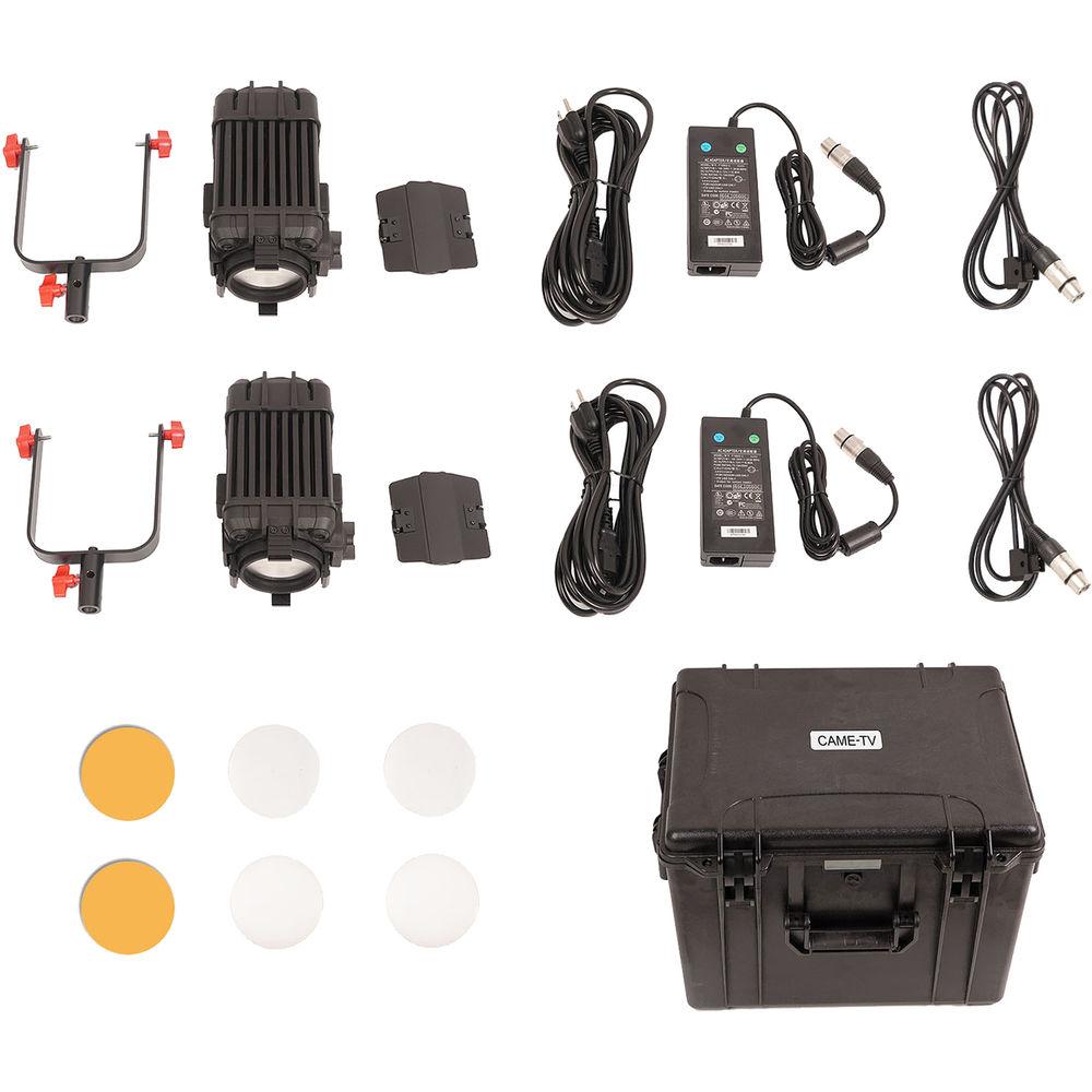 CAME-TV Boltzen 100W Fresnel Focusable LED Daylight 2-Light Kit