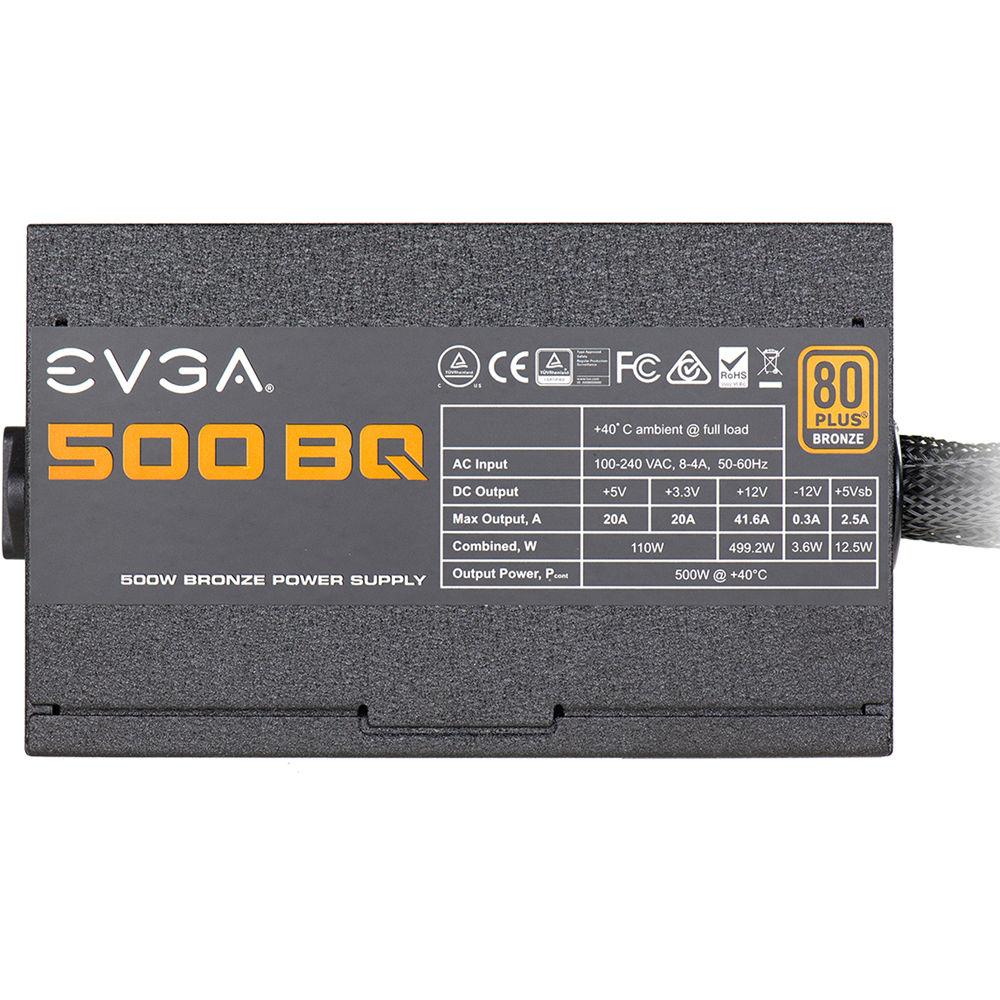 EVGA 500 BQ 500W 80 Plus Bronze Semi-Modular Power Supply