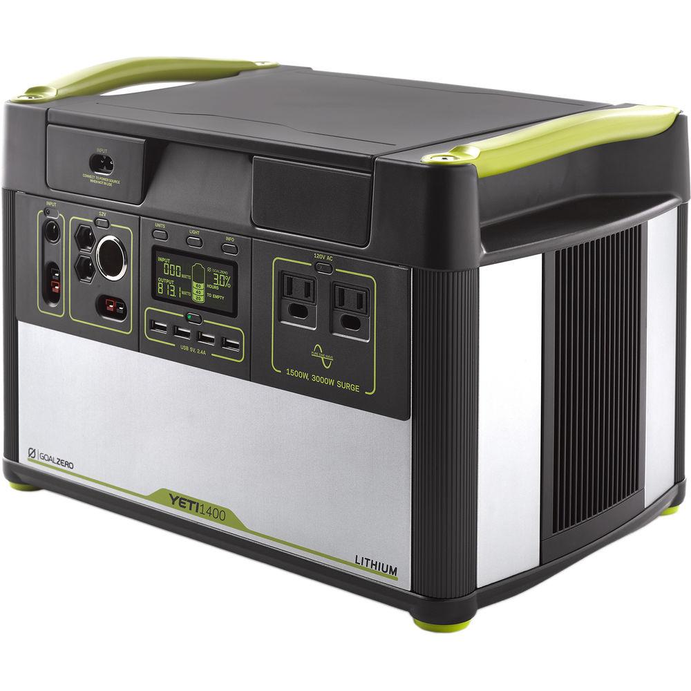 GOAL ZERO Yeti Lithium 1400 Portable Power Station with Boulder Briefcase Solar Kit
