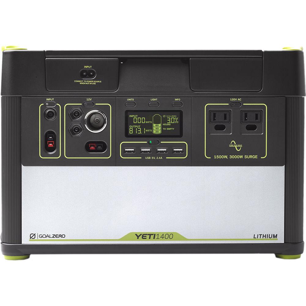 GOAL ZERO Yeti Lithium 1400 Portable Power Station with Boulder Briefcase Solar Kit