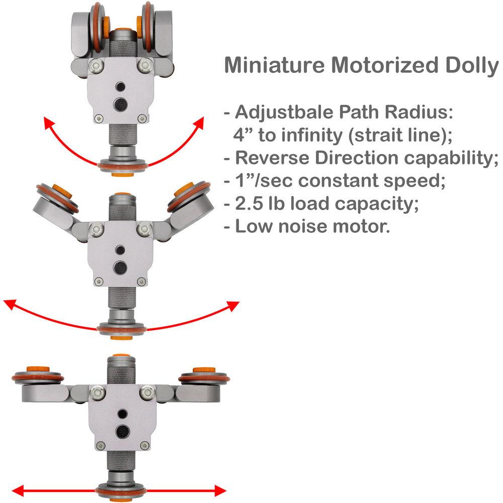 GyroVu Mini Motorized Dolly with Mini Swivel Mounts & Dual Quick Release System