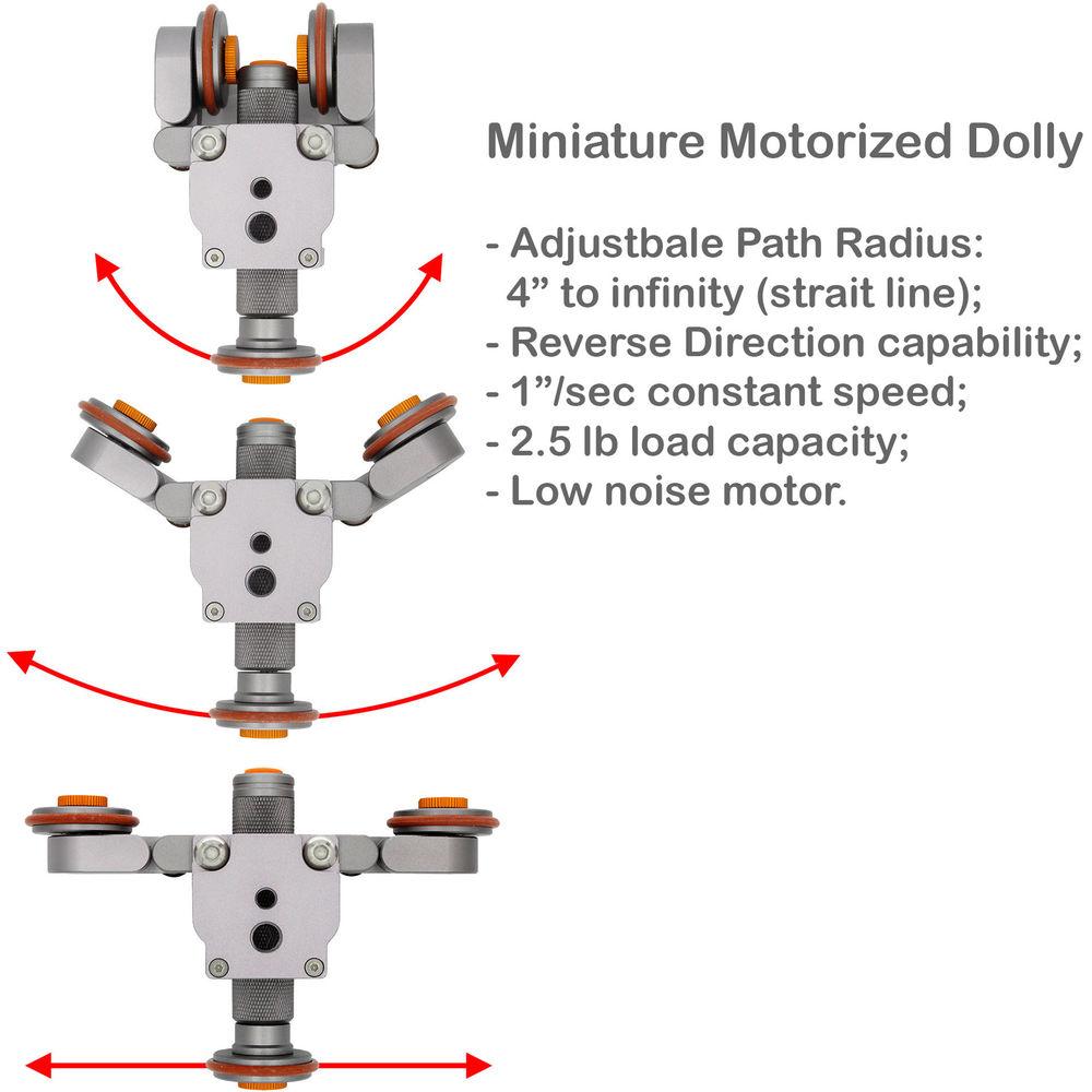 GyroVu Mini Motorized Dolly with Mini Swivel Mounts & Dual Quick Release System, GyroVu, Mini, Motorized, Dolly, with, Mini, Swivel, Mounts, &, Dual, Quick, Release, System