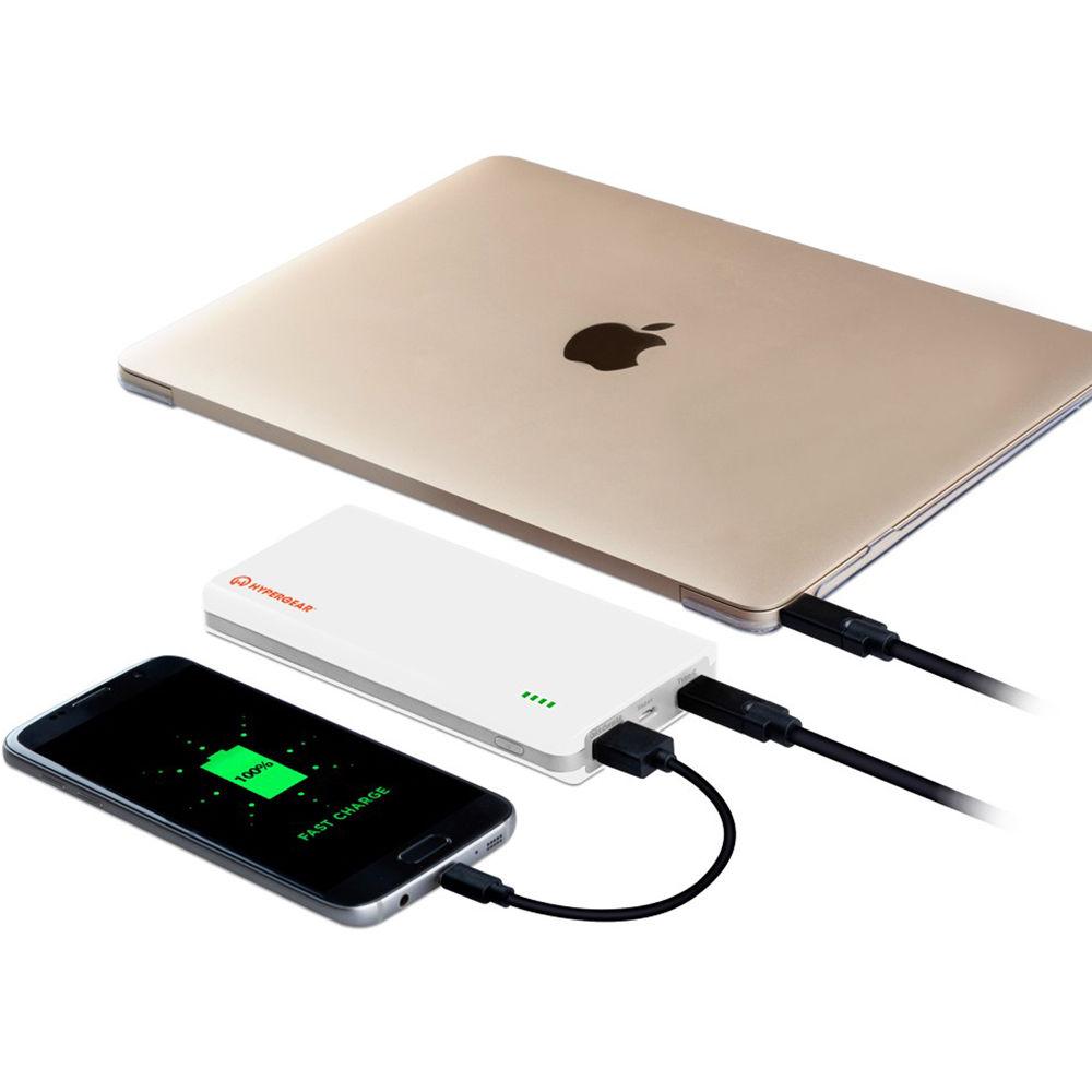 HyperGear USB-C Quick Charge 3.0 Dual USB 12,000mAh Battery Pack, HyperGear, USB-C, Quick, Charge, 3.0, Dual, USB, 12,000mAh, Battery, Pack