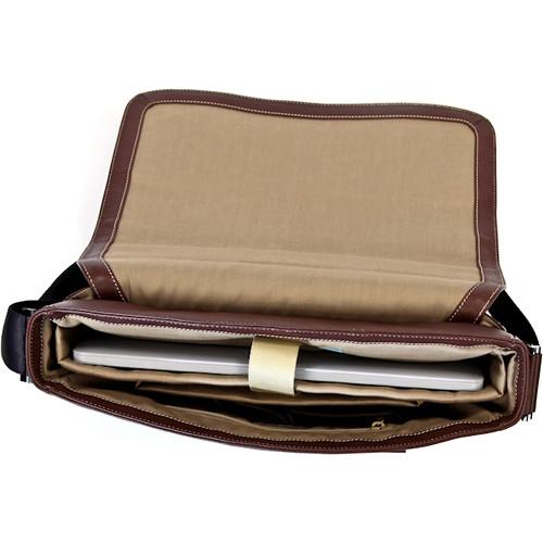 Jill-E Designs Bennett Leather Messenger Bag for 15" Laptop