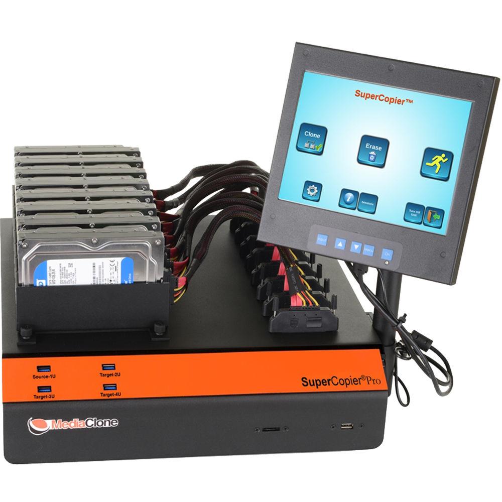 MediaClone Supercopier Desktop Pro Gen 2 Clone and Erase Unit 16-Sas Sata Ports