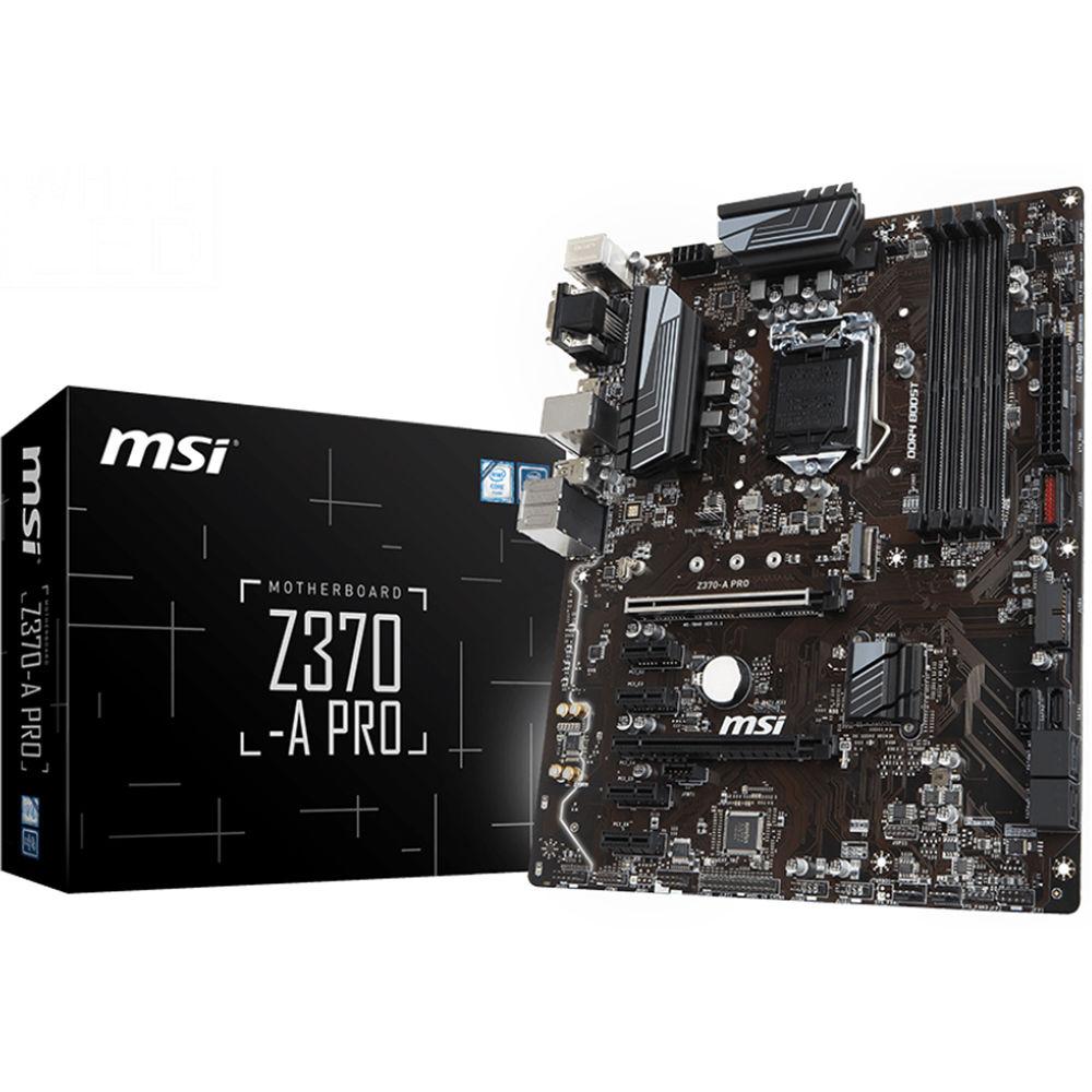 MSI Z370-A Pro LGA 1151 ATX Motherboard, MSI, Z370-A, Pro, LGA, 1151, ATX, Motherboard