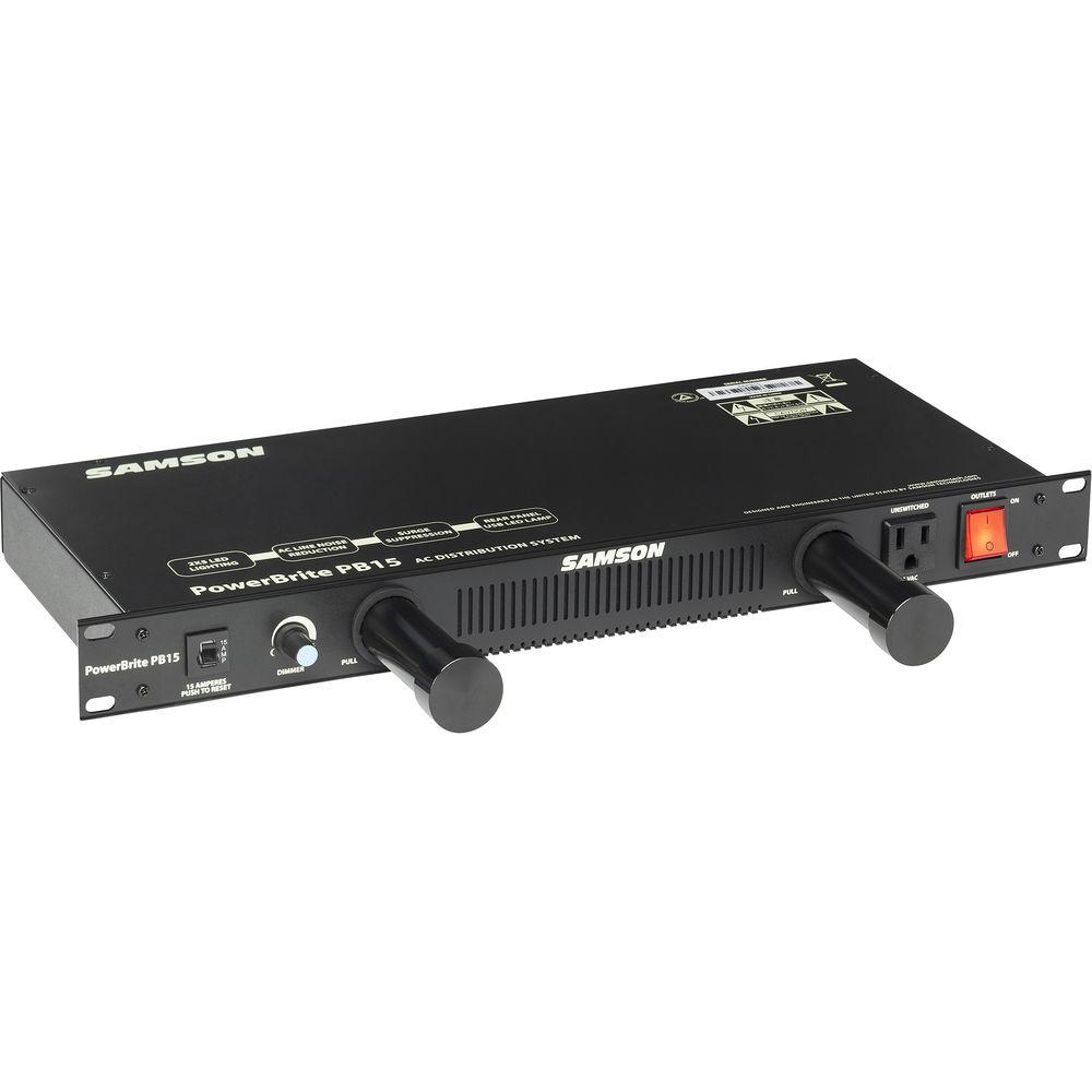 Samson Pro Equipment Rack with PowerBrite PB15 Power Distributor