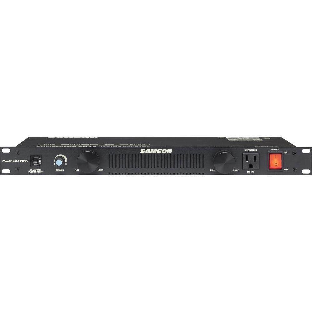 Samson Pro Equipment Rack with PowerBrite PB15 Power Distributor
