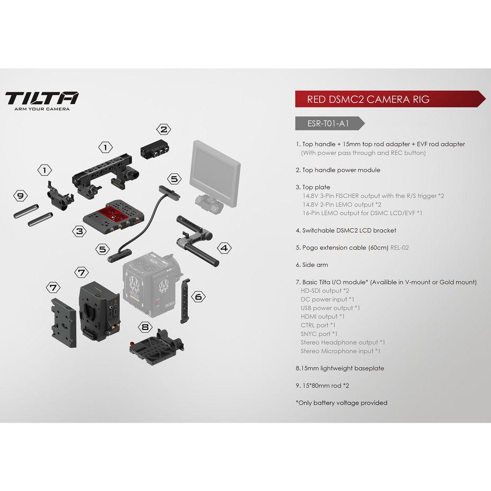 Tilta ESR-T01 Rig with Basic Tilta I O Module for RED DSMC2 Cameras