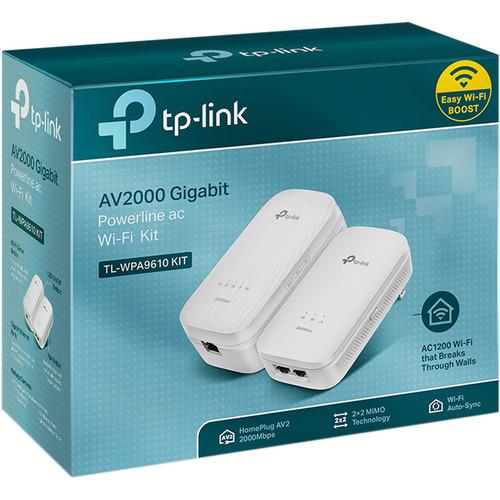 TP-Link TL-WPA9610 KIT AV2000 Gigabit Powerline ac Wi-Fi Kit, TP-Link, TL-WPA9610, KIT, AV2000, Gigabit, Powerline, ac, Wi-Fi, Kit
