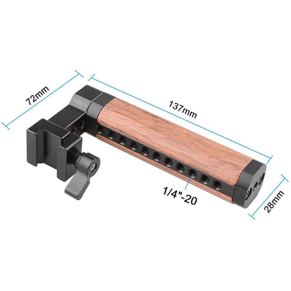 CAMVATE Wood Top Handle with 50mm NATO Rail