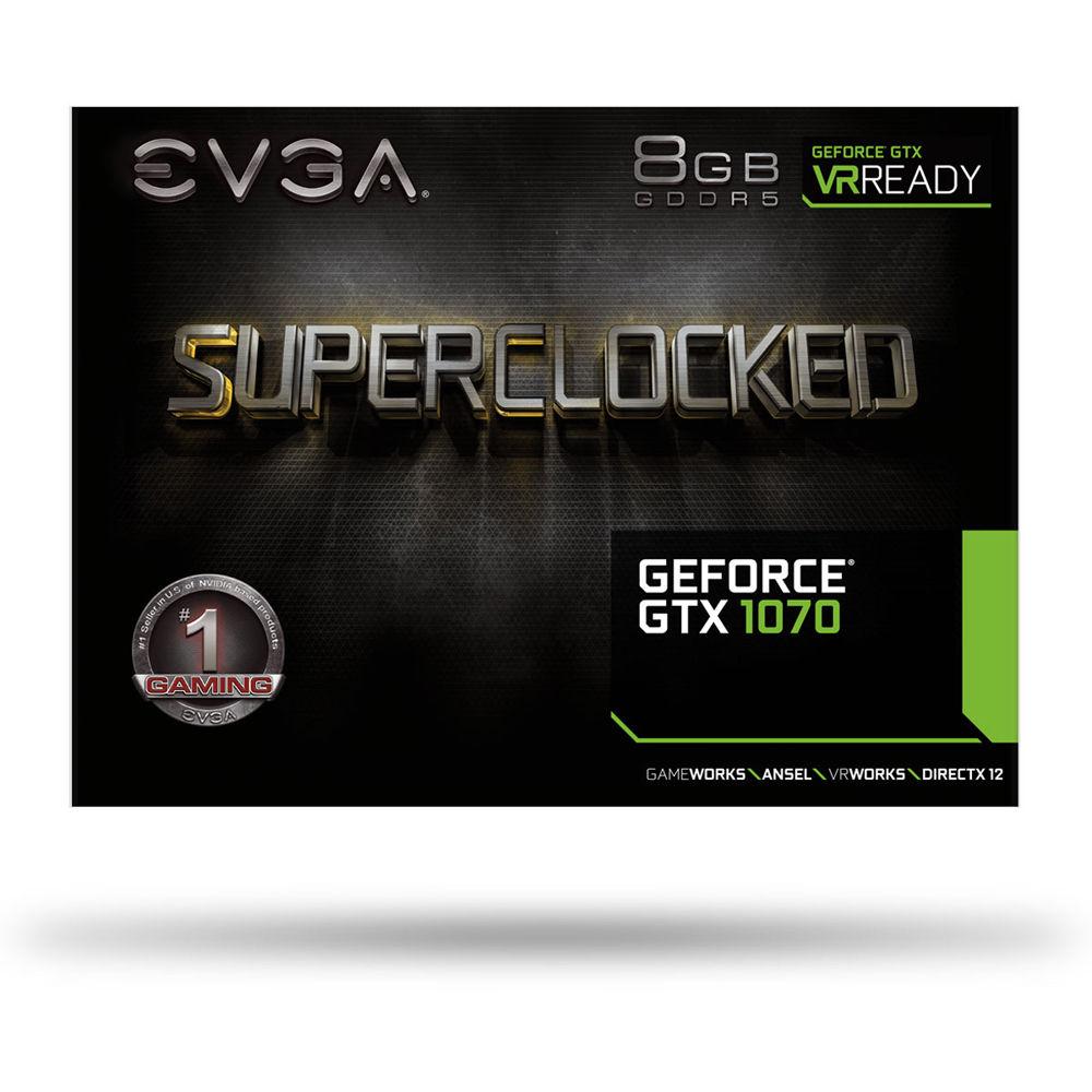 EVGA GeForce GTX 1070 SC GAMING Black Edition Graphics Card
