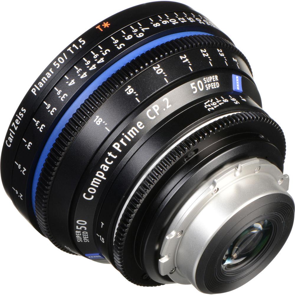 ZEISS Compact Prime CP.2 50mm T1.5 Super Speed PL Mount with Imperial Markings, ZEISS, Compact, Prime, CP.2, 50mm, T1.5, Super, Speed, PL, Mount, with, Imperial, Markings