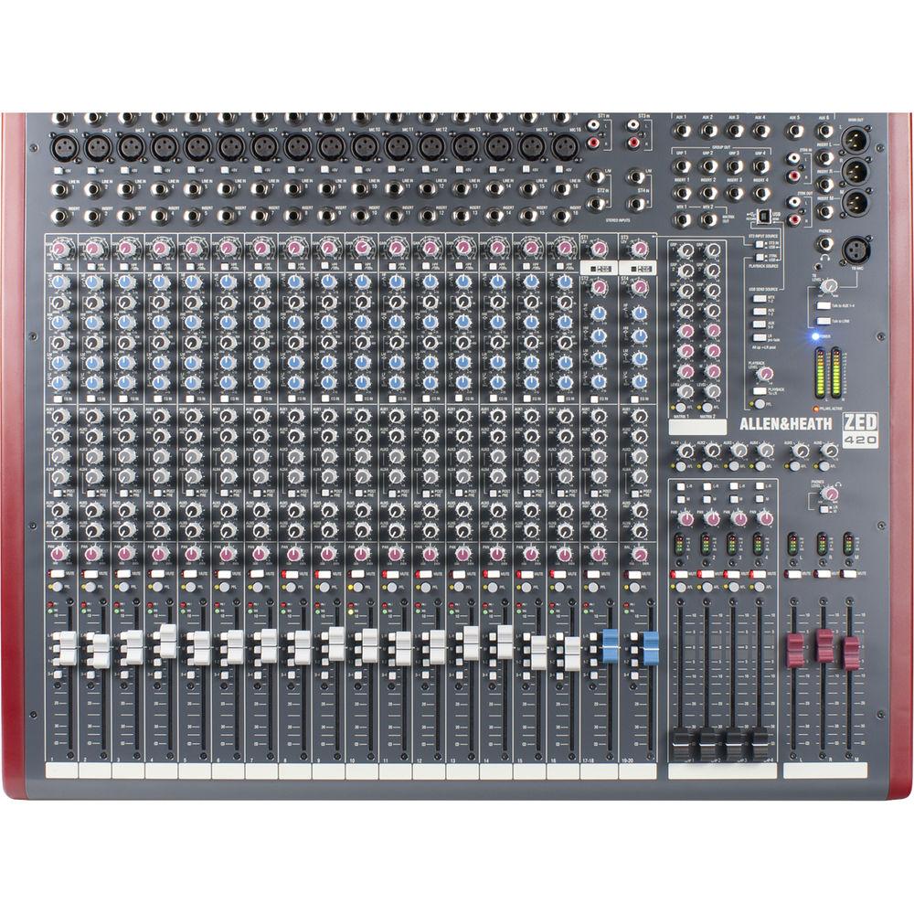 Allen & Heath ZED420 - 20-Input, 4-Buss Recording Mixer with USB Connection