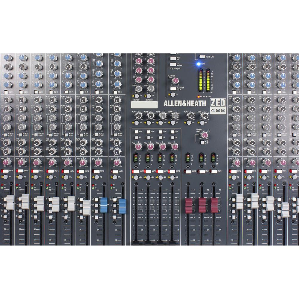 Allen & Heath ZED428 - 28-Input, 4-Buss Recording Mixer with USB Connection