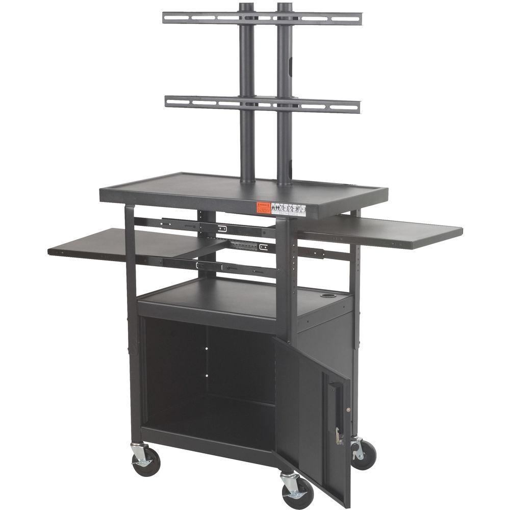 Balt Model 27530, Height Adjustable Flat Panel TV Cart with Cabinet