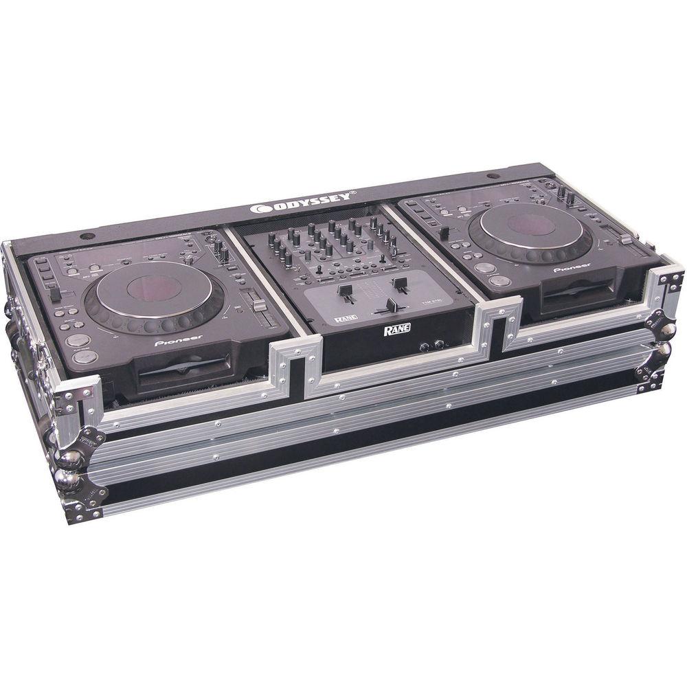 Odyssey Innovative Designs FZ10CDJW Flight Zone DJ CD Mixer Controls Coffin with Wheels