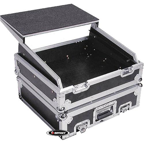 Odyssey Innovative Designs FZGS10 Flight Zone Glide Style Slanted Eight Space Combo Rack Case