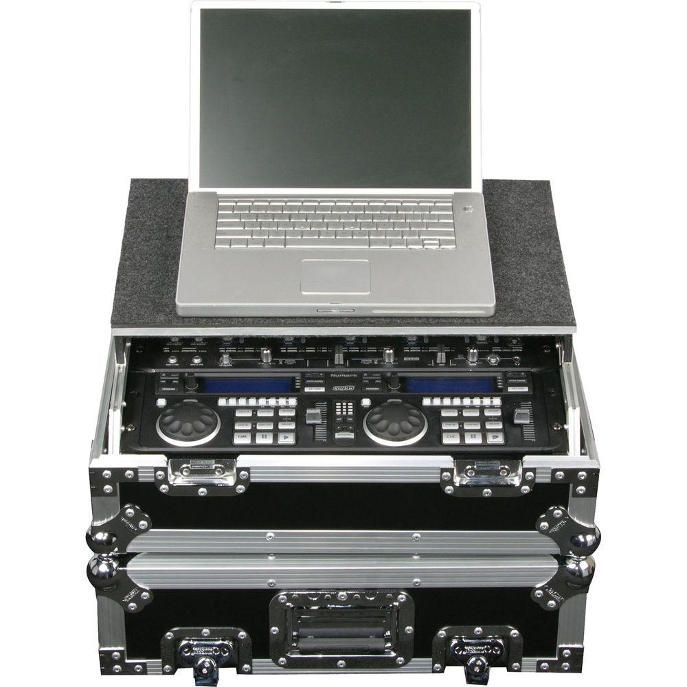 Odyssey Innovative Designs FZGS10 Flight Zone Glide Style Slanted Eight Space Combo Rack Case