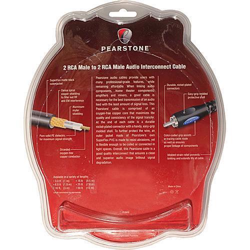 Pearstone 2 RCA Male to 2 RCA Male Audio Cable