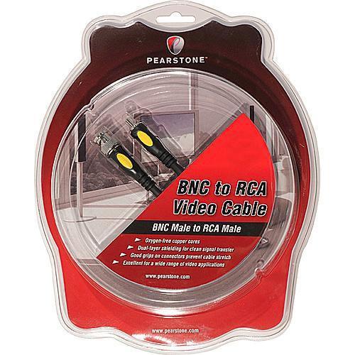 Pearstone BNC Male to RCA Male 75 Ohm Video Cable - 50