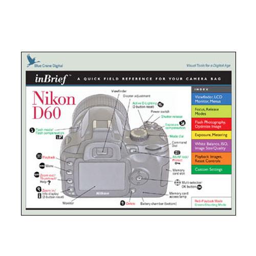 Blue Crane Digital DVD and Quick Reference Card Combo Pack for Nikon D60 DSLR Camera