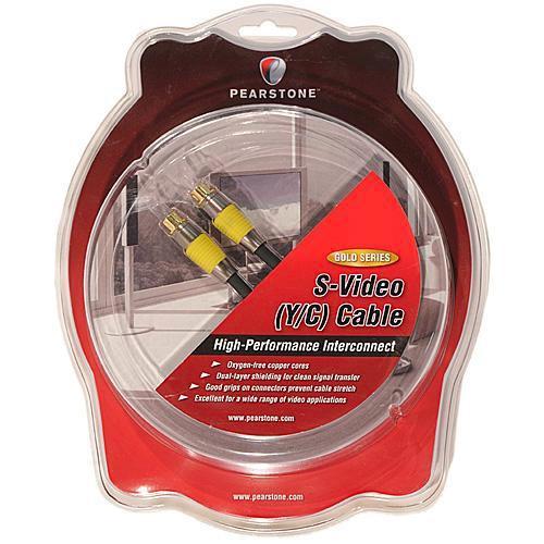 Pearstone Gold Series Premium S-Video Male to S-Video Male Video Cable - 50
