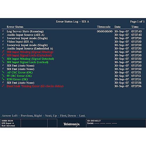 Tektronix WVR5000 Multi-Standard Multi-Format Waveform Rasterizer