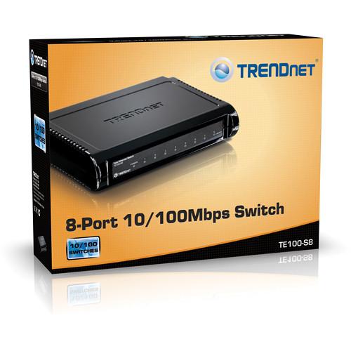 TRENDnet 8-Port 10 100Mbps Switch, TRENDnet, 8-Port, 10, 100Mbps, Switch