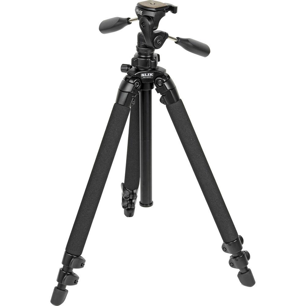 Slik Pro 400 DX Tripod with SH-705E 3-Way, Pan-and-Tilt Head