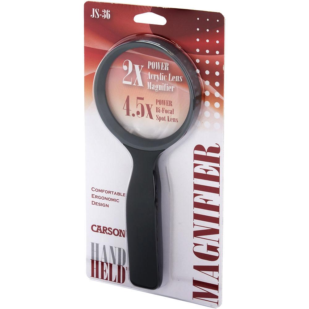 Carson JS-36 2x HandHeld Magnifier with 4.5x Power Spot