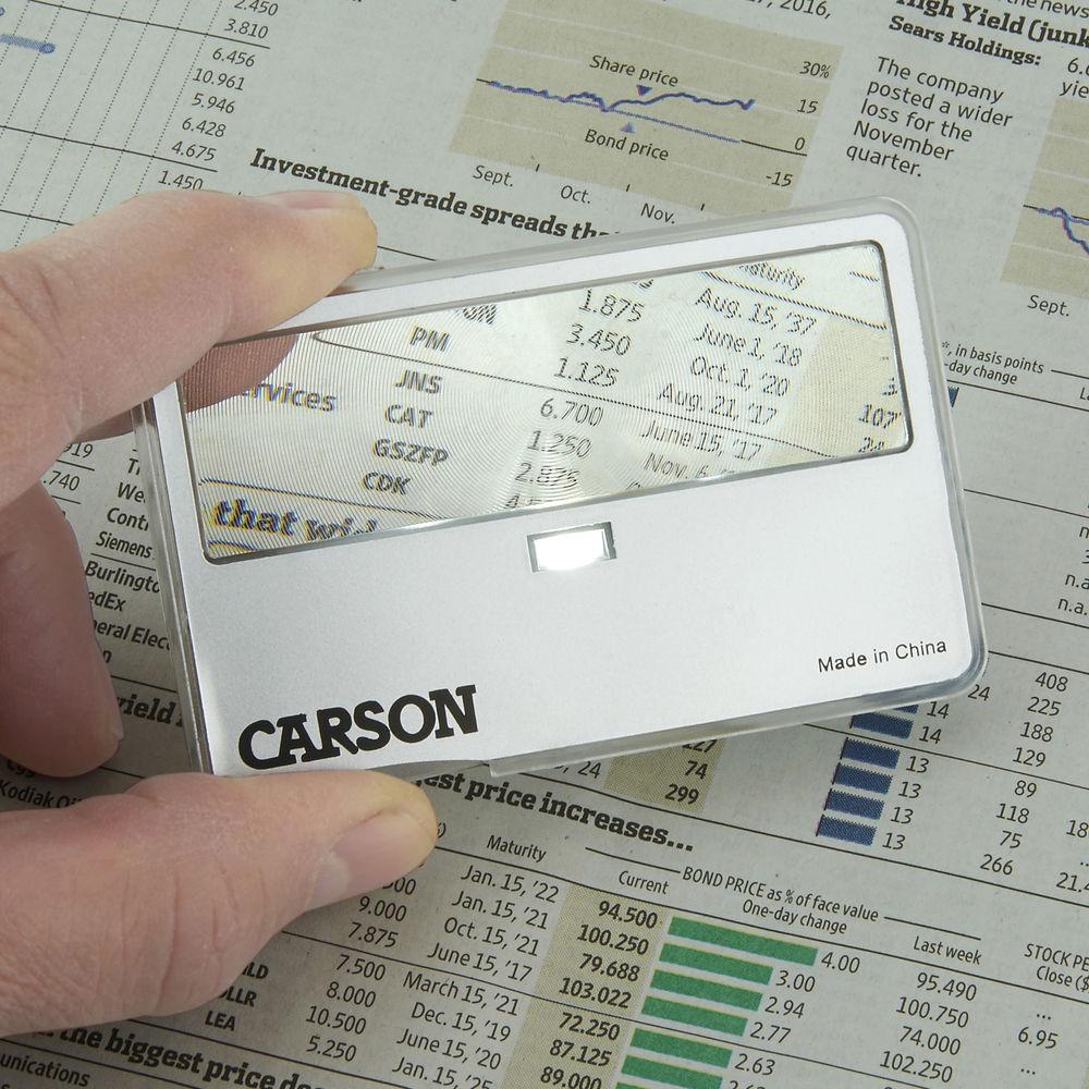 Carson MC-99 3x MagniCard Lighted Magnifier
