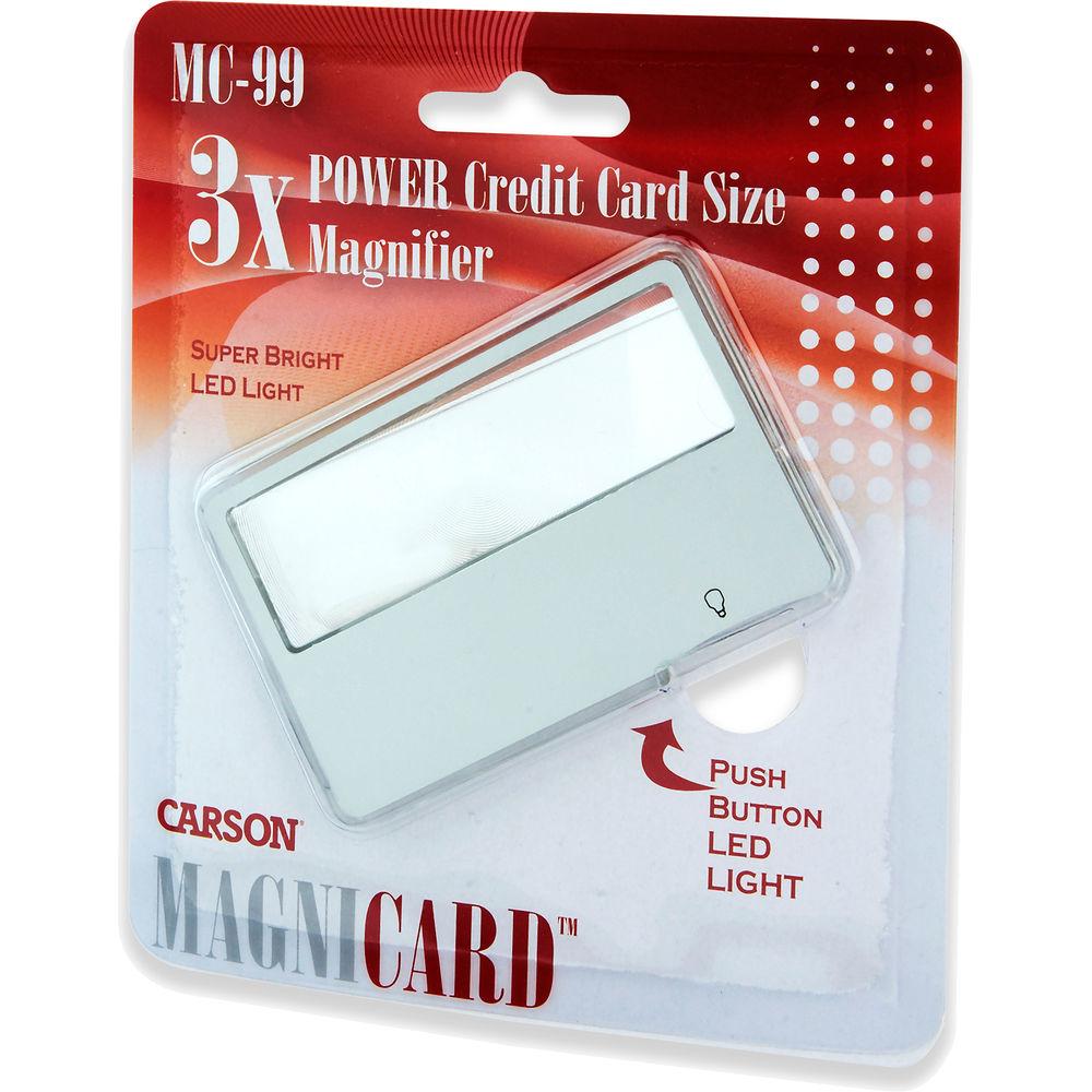 Carson MC-99 3x MagniCard Lighted Magnifier